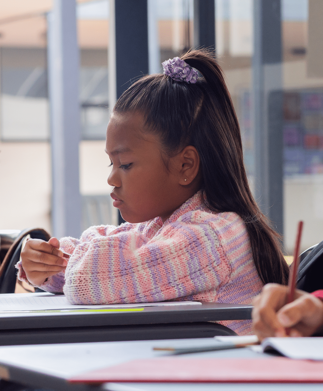 Girl studying